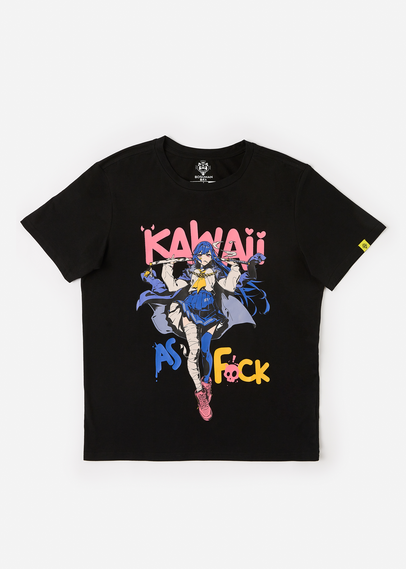 A front facing photo of the kawaii as f*ck waifu anime shirt