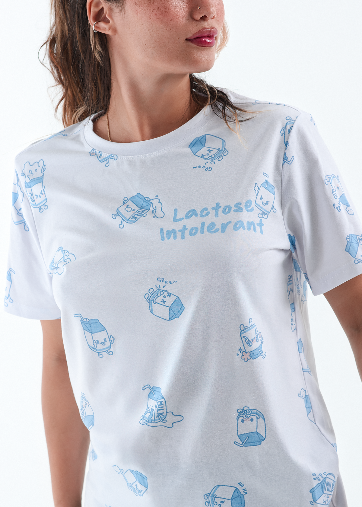 Lactose Intolerant Tee | Anime Graphic Shirt | BosuMan