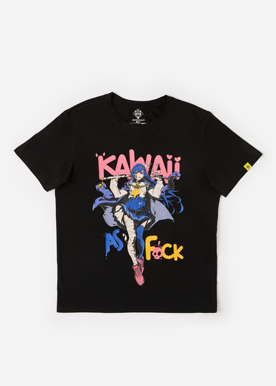 A front facing photo of the kawaii as f*ck waifu anime shirt