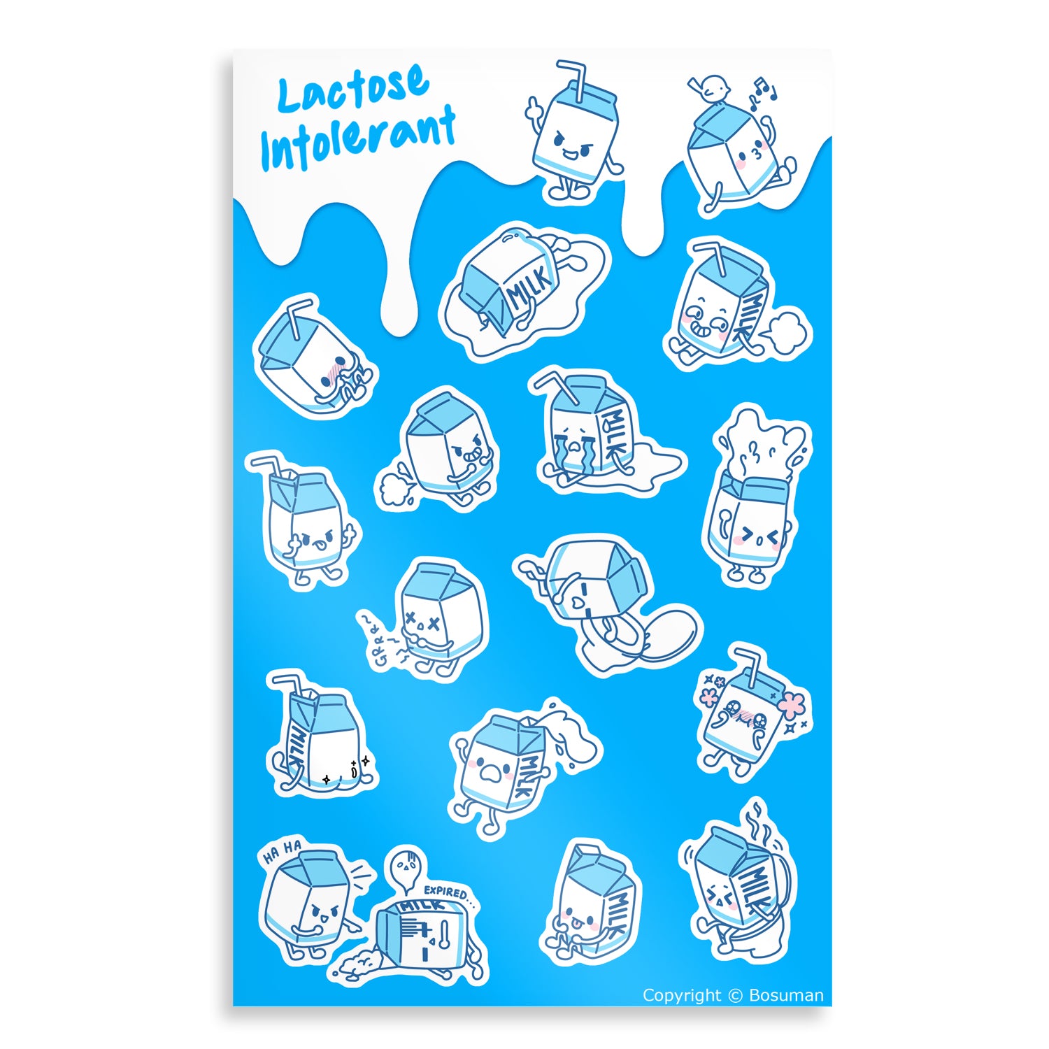 Sticker: Lactose intolerant